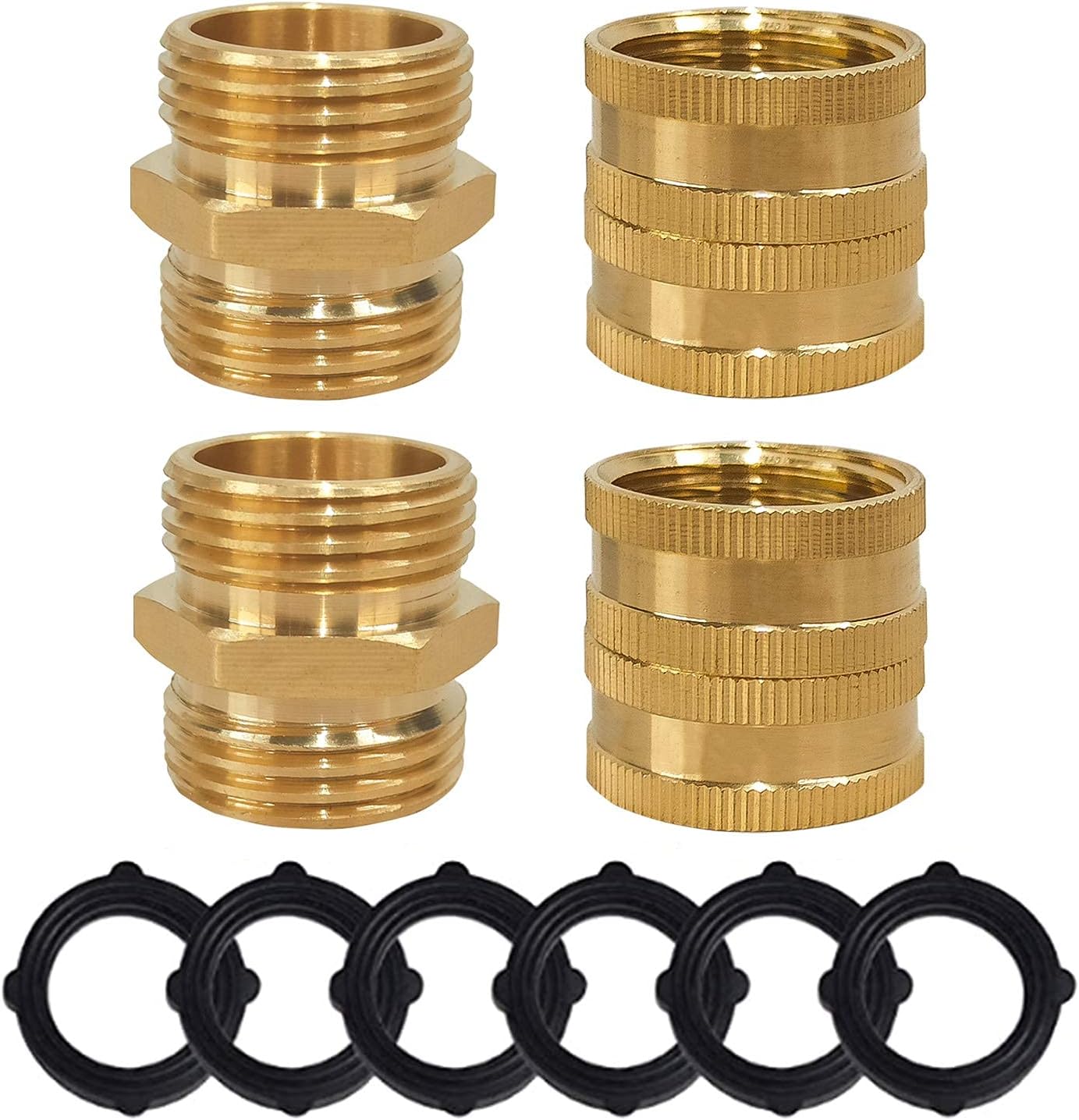Garden Hose Adapter + Brass Garden Hose End Caps