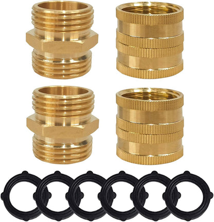 Garden Hose Adapter + Brass Garden Hose End Caps