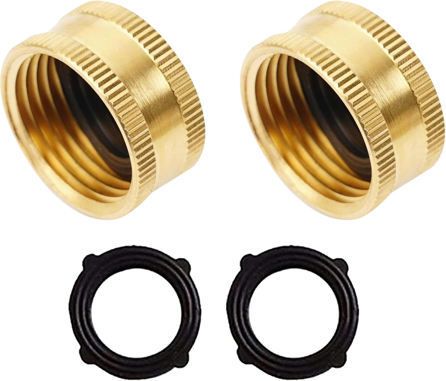 Garden Hose Adapter + Brass Garden Hose End Caps
