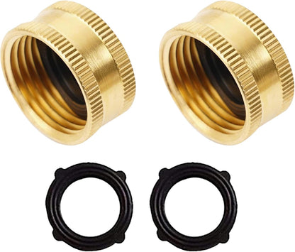 Garden Hose Adapter + Brass Garden Hose End Caps