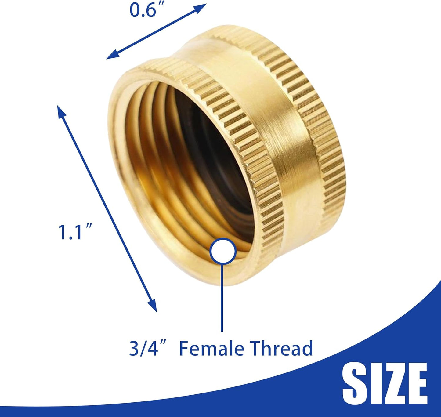 Garden Hose Adapter + Brass Garden Hose End Caps