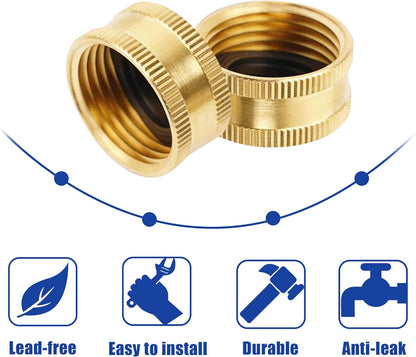 Garden Hose Adapter + Brass Garden Hose End Caps