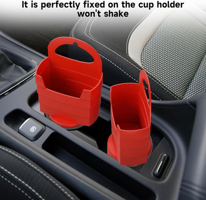 French Fry Holder and Dip Sauce Holder Set for Car, Mini Sauce Holder for On-The-Go Snacking, Idea for Men and Women Stocking Stuffer, for Holiday Present (Red)
