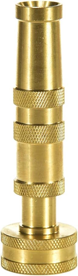 Heavy-Duty Brass Hose Nozzle, Adjustable Twist Hose Nozzle, Jet Sweeper Nozzle, Garden Sprayer Hover Image