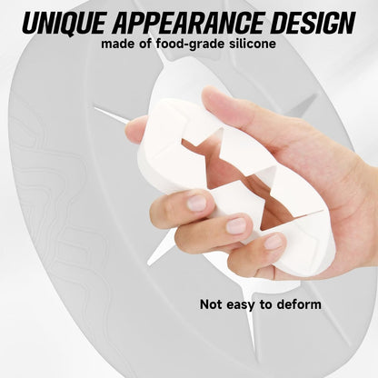 Silicone Ring for 30 & 40 oz Stainless Steel Tumbler,Reusable Iced Coffee Cup Ring,Durable Drink Sleeve for Cold Beverages, Leak-Proof Lid for Iced Coffee,Hot Drinks (White x 2)