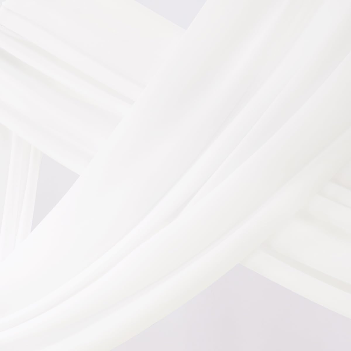 Wedding Arch Draping Fabric 1 Panel 29" x 19Ft Ivory Sheer Chiffon Curtain Drapes 6 Yards for Wedding Ceremony Birthday Party Decoration