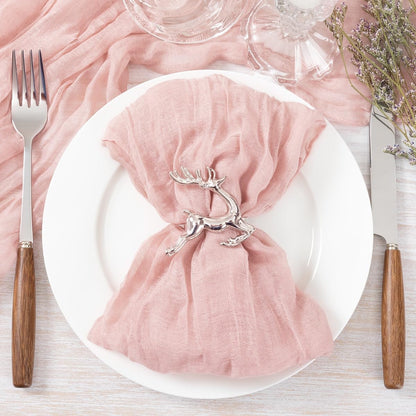 Pink Cheesecloth Napkins Easter Spring Cheese Cloths Gauze Set of 10 Boho Washable Dinner Table Napkins for Wedding Party Baby Shower Birthday Party Decor
