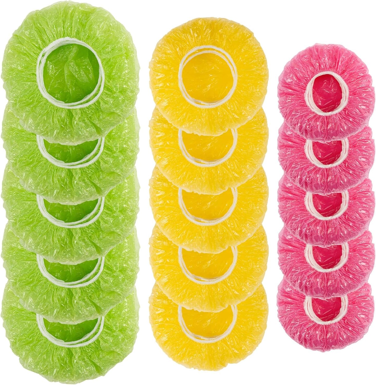 60Pcs Bowl Covers Reusable - Plastic Bowl Cover Elastic Fresh Keeping Bags Wrap Reusable Plastic Stretch Elastic Food Storage Covers Sourdough Baking Bread Proofing Rising（3 Sizes）