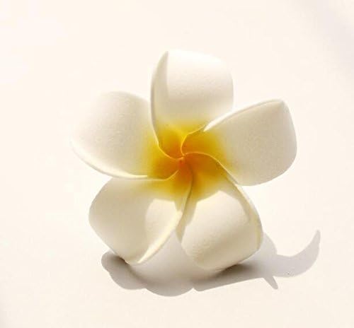 50PCS 2.7" Foam Plumeria Flower Heads, Tropical Artificial Hawaiian Frangipani for Hair Hat Wreath, DIY Crafts, Spring Wedding Decor