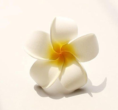 50PCS 2.7" Foam Plumeria Flower Heads, Tropical Artificial Hawaiian Frangipani for Hair Hat Wreath, DIY Crafts, Spring Wedding Decor