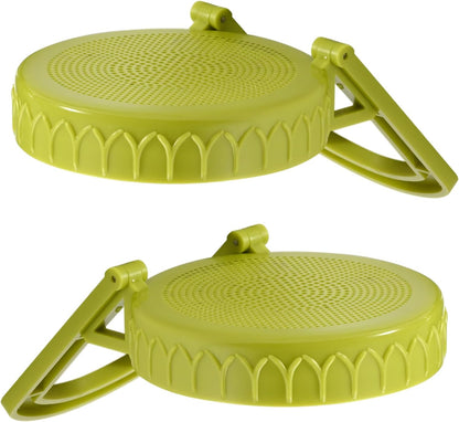 Sprouting Kit for Wide Mouth Mason Jars, 2-Pack BPA-Free One-Piece Sprouting Lids with Built-In Stand, Seed Germination Jar Sprouter Lid, Fits Wide Mouth Jars (3.38"/86mm)