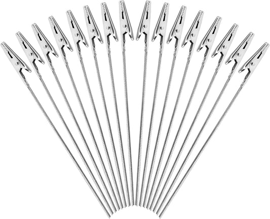 40 PCS l Wire Long-Tailed Alligator Clamp Photo Clip Holder - Alligator Clips for Crafts, DIY Card, Photo, Memo Holder (6inch/150mm)