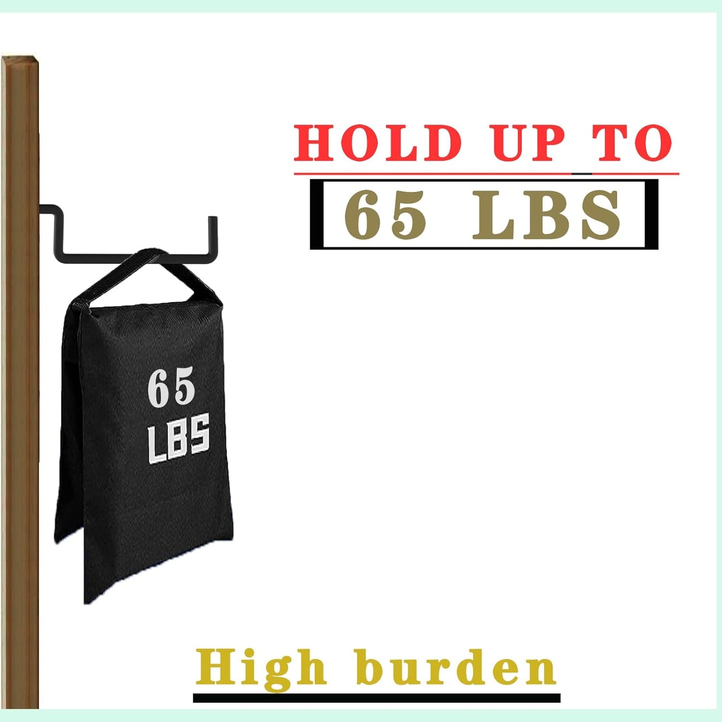 4 Pack Ladder Hooks-Bike Hooks(Black) Ladder Hanger for Ladder, Bike, Folding Chair, Cord, Hose, Wheelbarrow, Ideal Tool Organizer for Garage Wall Storage