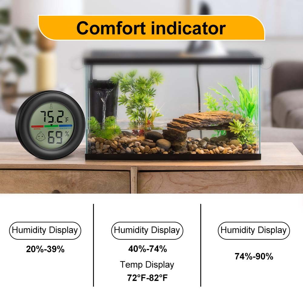 Digital Hygrometer Indoor Thermometer Humidity Meter Room Temperature Hydrometer Monitor Gauge for 3D Printer, Home, Office, Greenhouse, Incubators