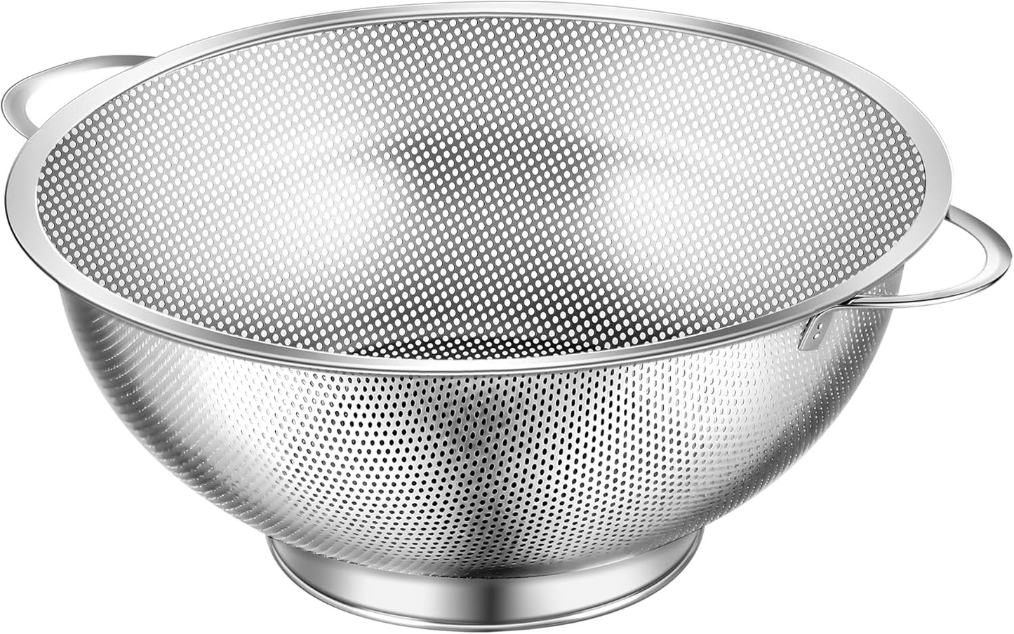 Colander Stainless Steel 3-Quart, Strainer for Kitchen Food, Dishwasher Safe