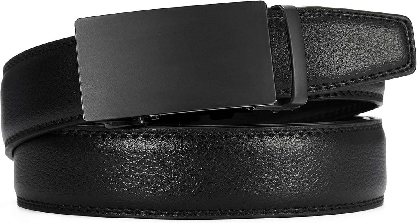 Ratchet Belts Men, 1 3/8" Mens Belts Leather for Dress, Micro Adjustable Fit Everywhere