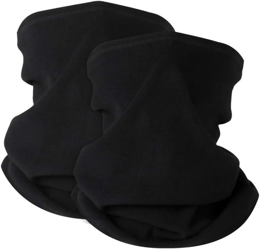 2 Pack Winter Neck Warmer Gaiter,Soft Fleece Windproof Face Cover Mask Scarf Bandana for Men & Women Outdoor Sports