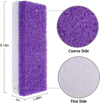 Foot Pumice Stone 4 Packs Set Double Sided Callus Remover Hard Skin and Dead Skin Scrubber Pedicure Tools for Foot Caring-Purple