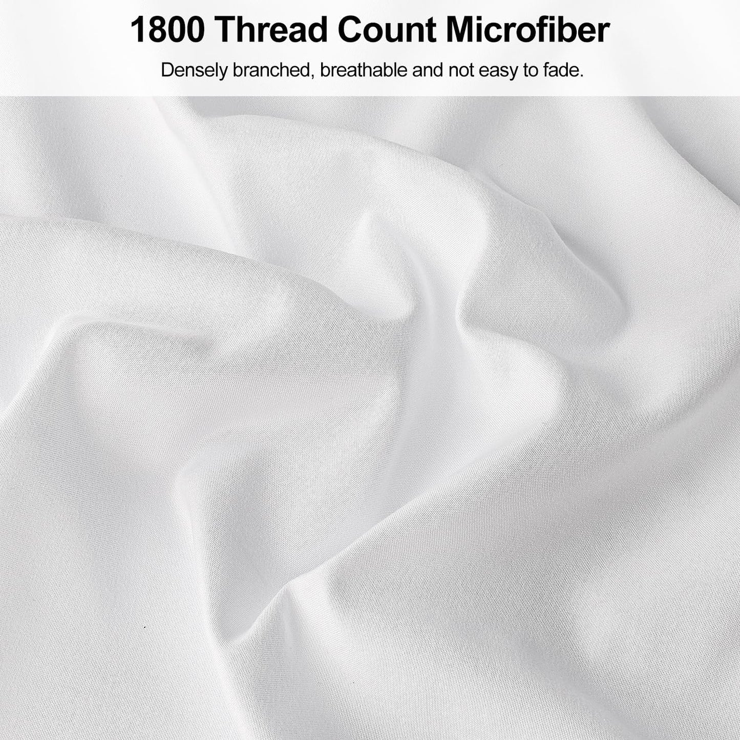King Pillow Cases 2 Pack,1800 Thread Count Embroidered Soft Brushed Microfiber Pillowcases,White