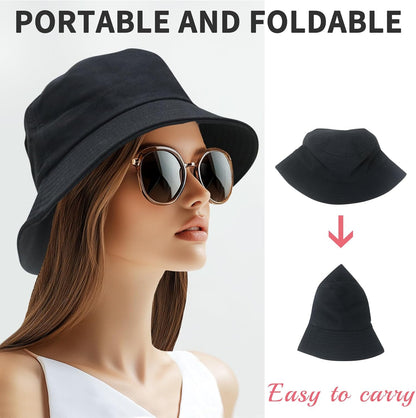 Bucket Hats fot Men Women Packable Foldable Sun Hats for Women Beach Travel Cap