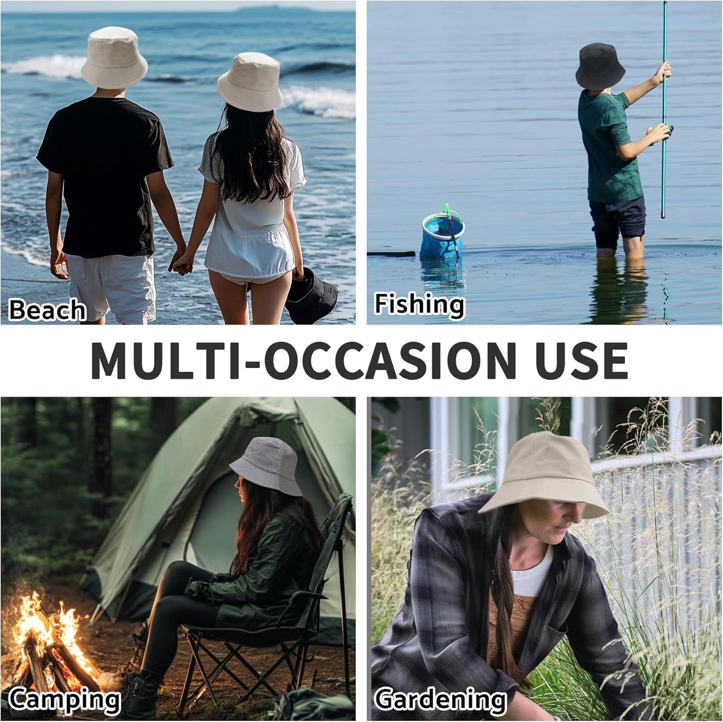 Bucket Hats fot Men Women Packable Foldable Sun Hats for Women Beach Travel Cap