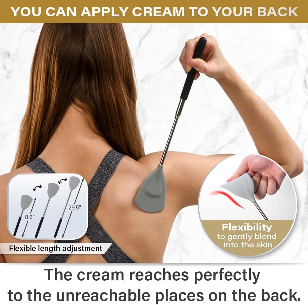 Cream Applicator for Back Telescopic Stick for Lotion Ointment Body Oil Medicine feet