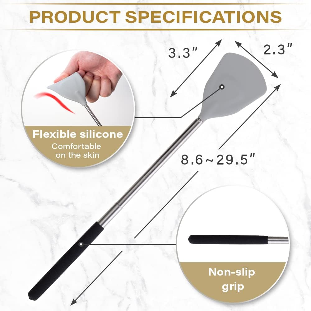 Cream Applicator for Back Telescopic Stick for Lotion Ointment Body Oil Medicine feet