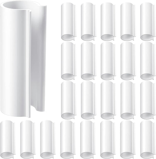 32 Pcs PVC Pipe Clips Pool Cover Clamps for Above Ground Pool Greenhouses, Row Covers, Garden, Shelters, Bird Protection, 2.4 Inch Long(for 1/2 Inch PVC Pipe,White)