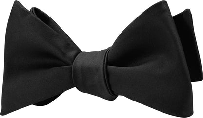 Mens Solid Bowtie Woven Self Tie Bow Ties Tuxedo & Wedding Bowties