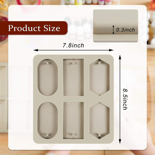 2 Pcs Silicone Wax Melt Molds Silicone Resin Keychain and Wax Sachets Epoxy Casting Jewelry Making Molds with Hanging Holes for DIY Jewelry Handicrafts Making(Stylish Style)