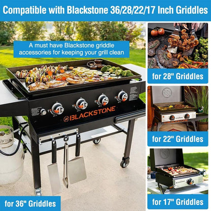 2 Pack Blackstone Silicone Grease Cup Liners for 36 28 22 17 Inch Griddle, Reusable Grease Catcher Liner Grill Grease Tray Blackstone Accessories, Replacement of Aluminum Foil Drip Pans, Blue
