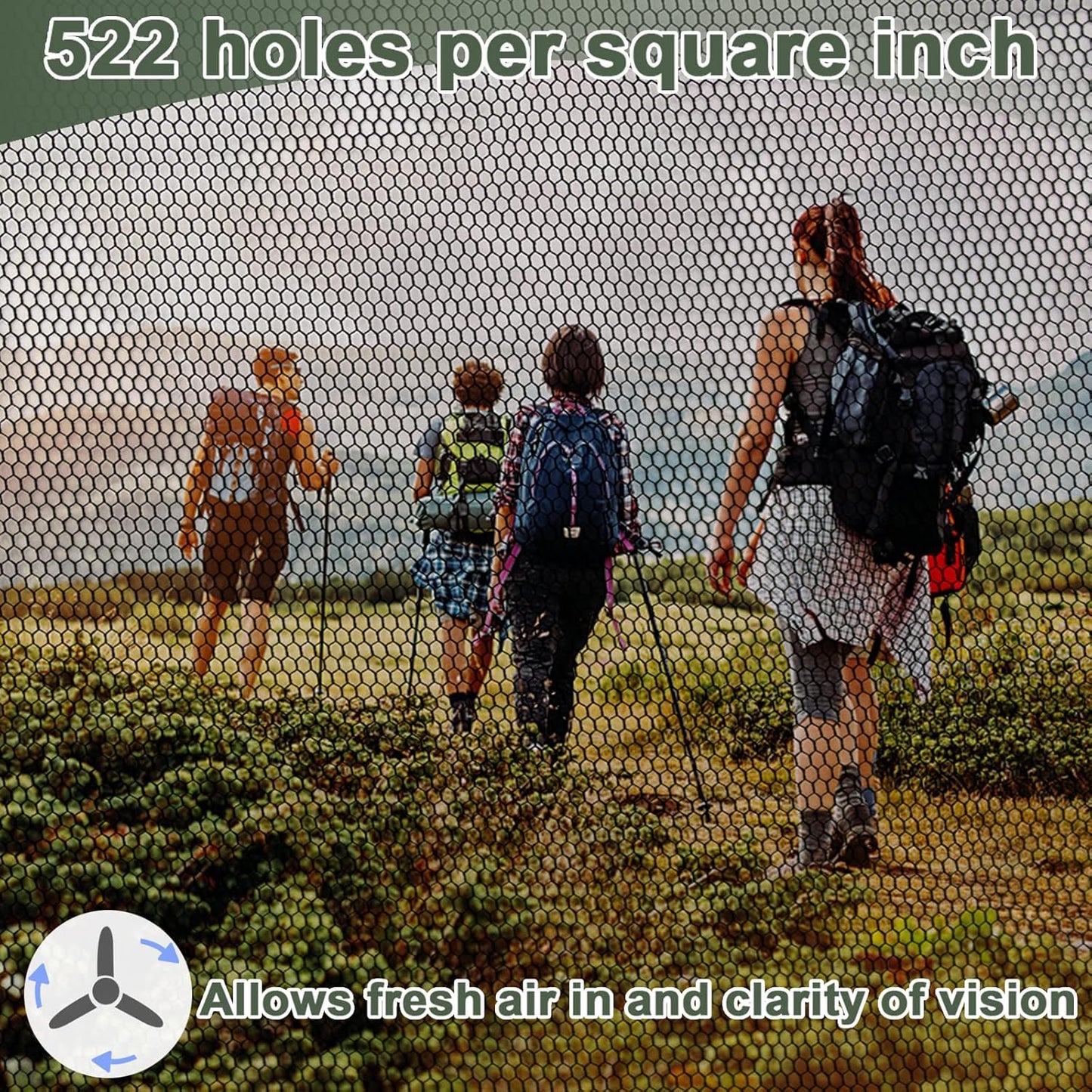 Mosquito Head Net Mesh, Face Neck Fly Netting Hood from Bugs Gnats Noseeums Screen Net for Any Outdoor Lover- with Carry Bags Fits Most Sizes of Hats Caps (2pcs, Olive, Updated Big Net)