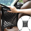 Universal Car 3-Layer Mesh Organizer Bag, Auto Seat Back Pocket Stretch Net Storage, SUV