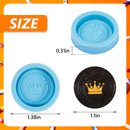 24 Pieces Resin International Chess Molds Silicone Checkers Epoxy Molds Chess Resin Casting Mold for Home Decoration Jewelry Cake Pendant Making Supplies(Blue)