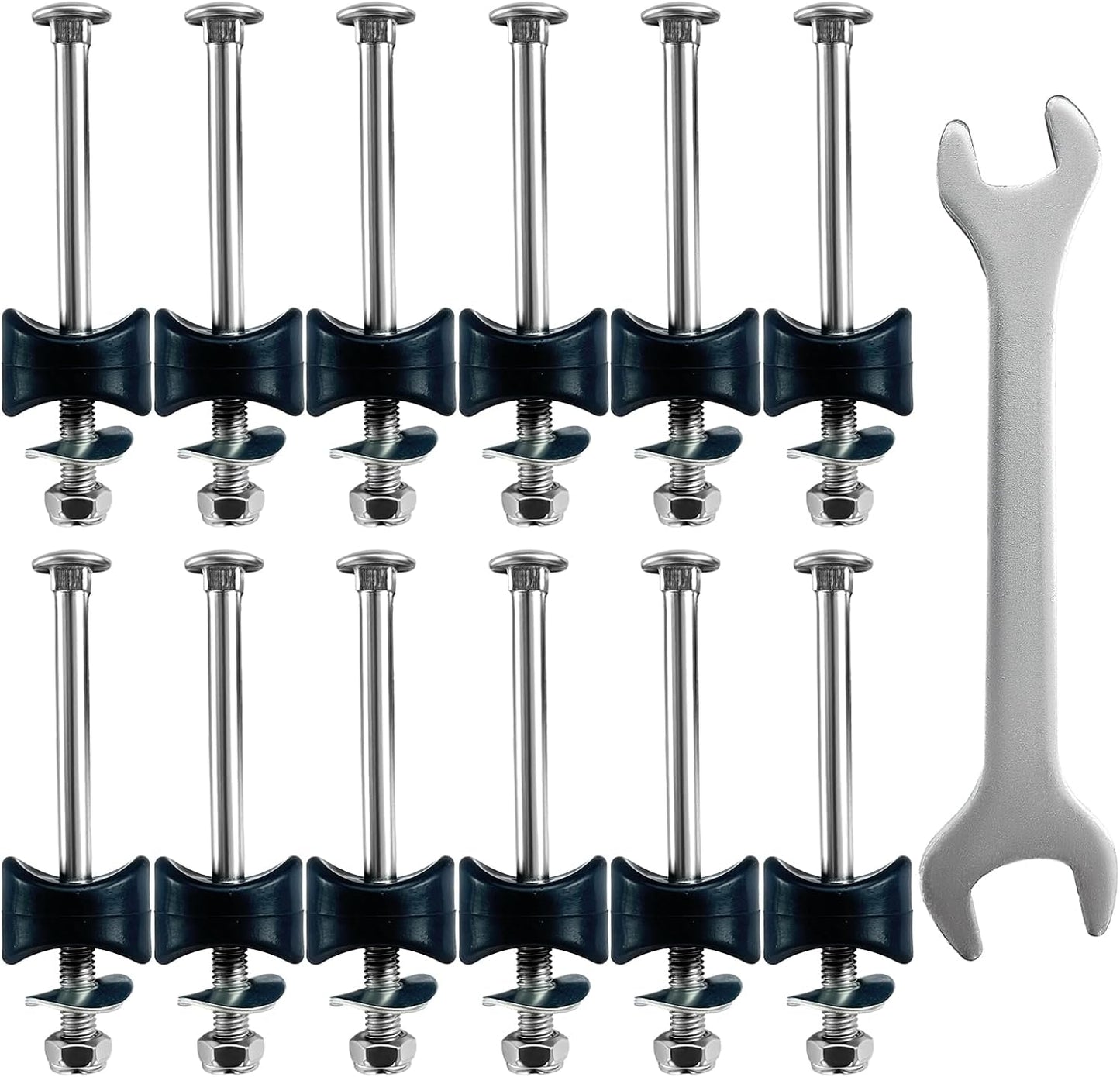 Large Trampoline Screws and Bolts Replacement, M8 X 3.62in/92mm Screws for Simple Repair Trampoline Legs, 12 Pcs