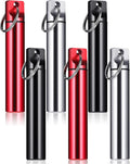 6 Pcs Metal Portable Toothpick Holder Dispenser Aluminum Alloy Pocket Toothpick Holder Box Small Toothpick Case Toothpicks Container with Keychain for Camping Travel Picnic Purse, 3 Colors