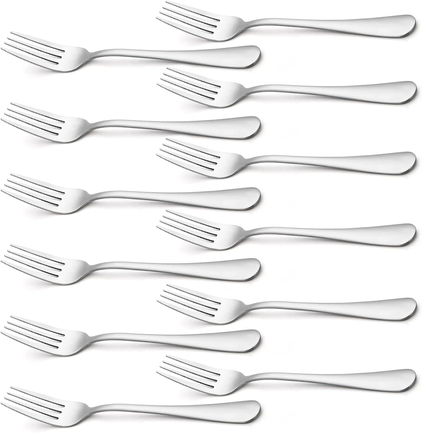 Silverware, Dinner Fork 8 Inches, Forks Set of 12 Premium Food Grade Stainless Steel Forks for Home Kitchen Party Restaurant, Mirror Polished Dishwasher Safe