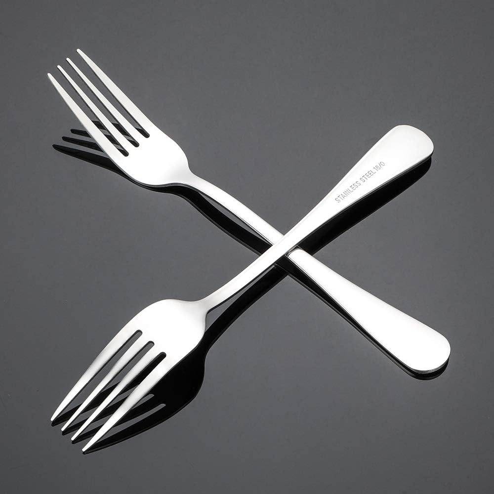 Silverware, Dinner Fork 8 Inches, Forks Set of 12 Premium Food Grade Stainless Steel Forks for Home Kitchen Party Restaurant, Mirror Polished Dishwasher Safe