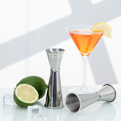 Mixing Spoon and Jigger for Bartending Stainless Steel Home Bar Tool for Making Delicious Cocktails Drinks Juice