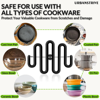 Non-Scratch Silicone Potato Masher Kitchen Tool, Potatoes Masher Potato Masher Stainless Steel Wrapped In Premium Silicone, Potato Smasher (Black)