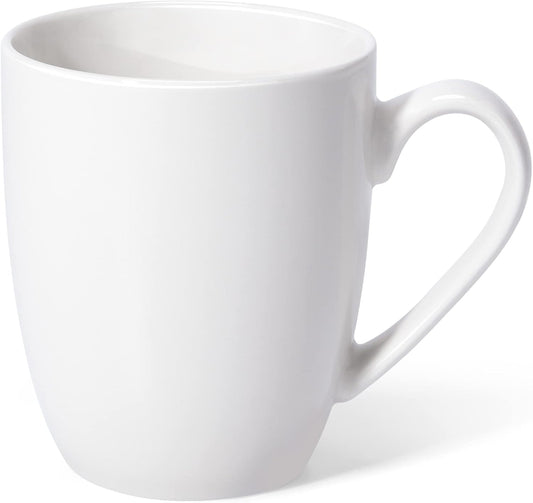 16 oz Large Coffee Mug with Handle Tea Cup Novelty Coffee Cup Idea Gift for Men Women Office Work, White (White)
