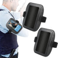 2 Pack Arm Badge Holder for Men, Leather ID Badge Holder, ID Holder, Armband Badge Holder with Adjustable Elastic Arm Band, Ski Pass Holder for Work, Gym, Running & Outdoor Sports