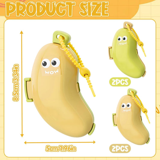 4Pcs Banana Toothbrush Set Includes Yellow Cyan, Portable Banana Toothbrush Holder with Toothpaste Dispenser, Home Goods Suitable for Home Use or Travel