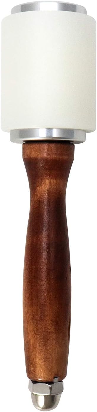 8inch Leather Carving Hammer, DIY Leathercraft Mallet with Nylon Straight Head Wood Handle, Sew Leather Cowhide Tool Kit