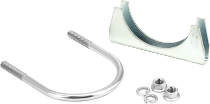 U-Bolt Muffler Tip Exhaust Hook, 2 Pack 3" OD Universal Silencer Exhaust Clip, Steel Exhaust Pipe Clamp