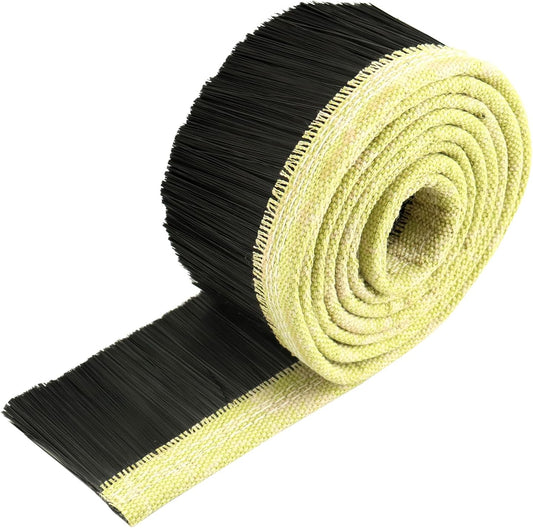CNC Vacuum Brush, 70MM x 2M Vacuum Cleaner Engraving Machine Dust Shoe Brush Dust Cover for CNC Router Spindle Motor, Black.