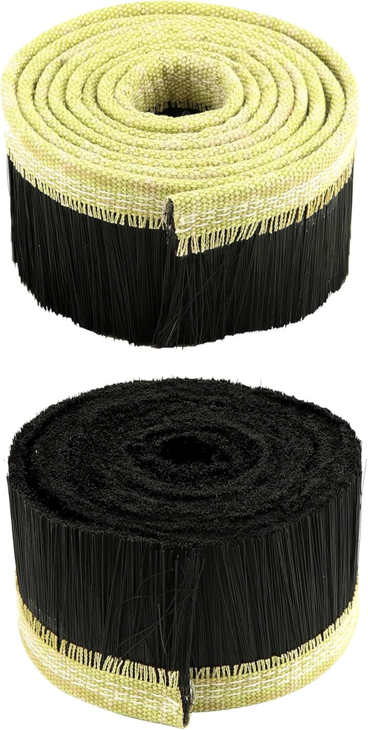 CNC Vacuum Brush, 70MM x 2M Vacuum Cleaner Engraving Machine Dust Shoe Brush Dust Cover for CNC Router Spindle Motor, Black.