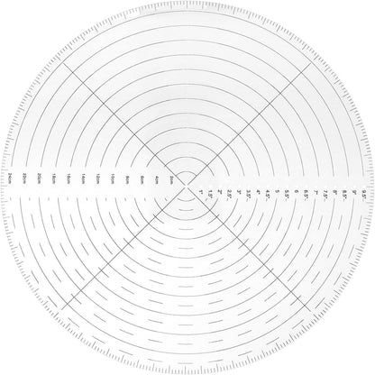 10" Round Center Finder Compass with Clear Acrylic for Precise Circle Marking on Irregular Surfaces, Crafting, Woodworking, and Carpentry Tool