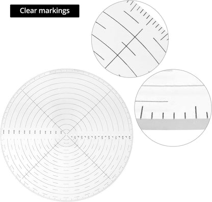 10" Round Center Finder Compass with Clear Acrylic for Precise Circle Marking on Irregular Surfaces, Crafting, Woodworking, and Carpentry Tool