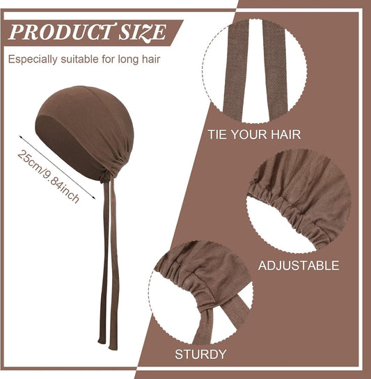 4 Pieces Women Under Scarf Hat Hijab Cap Islamic Muslim Under Scarf Turban Beanie Cap